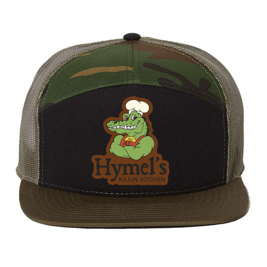 Black/Camo 7 Panel Hat