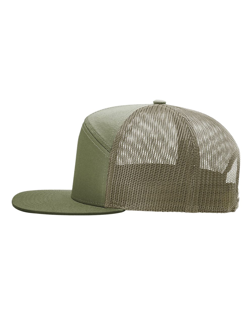 Solid Green 7 Panel Hat
