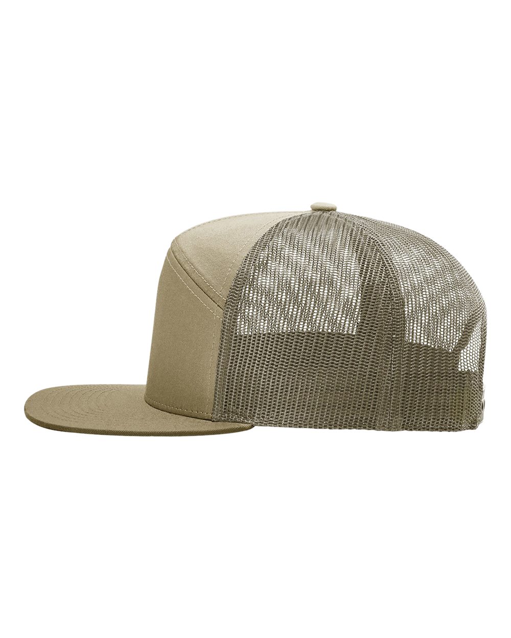 Solid Tan 7 Panel Hat